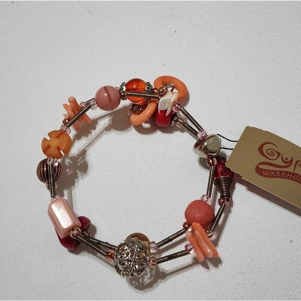 Treska pink beaded stretch bracelet new!!!
